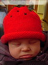 Sleeping with my new hat on...