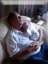 Grampa Gary and Joseph sleeping on the couch